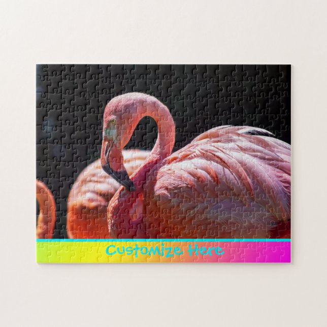 Rompecabezas personalizado del flamenco (Horizontal)