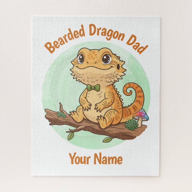 Rompecabezas personalizado del padre del dragón ba (Vertical)