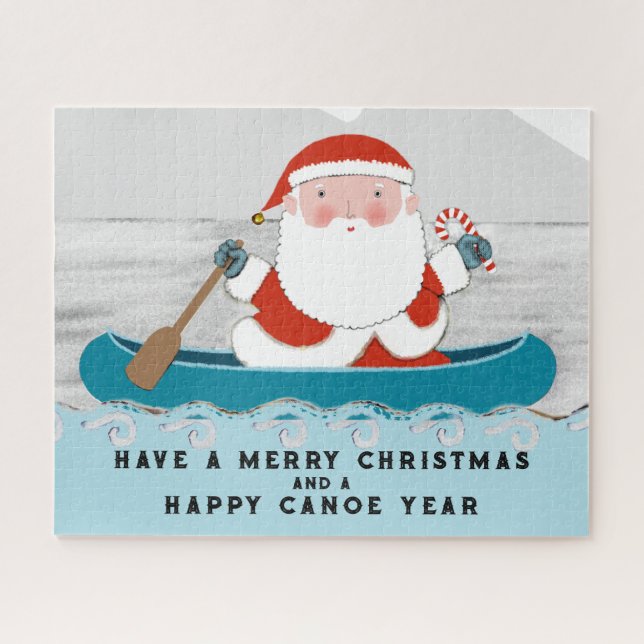 Rompecabezas personalizado divertido de Navidad (Horizontal)