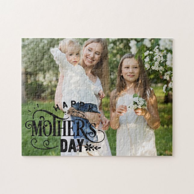 Rompecabezas personalizado Feliz día de la madre (Horizontal)