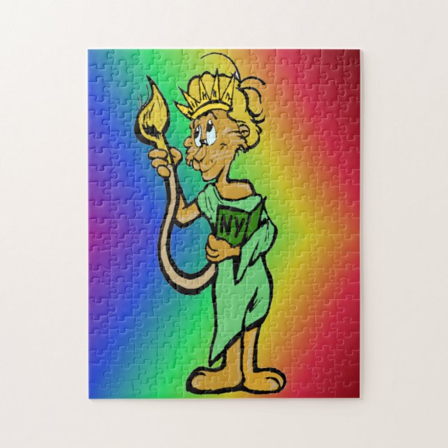 Rompecabezas personalizado: León de Nueva York (Vertical)