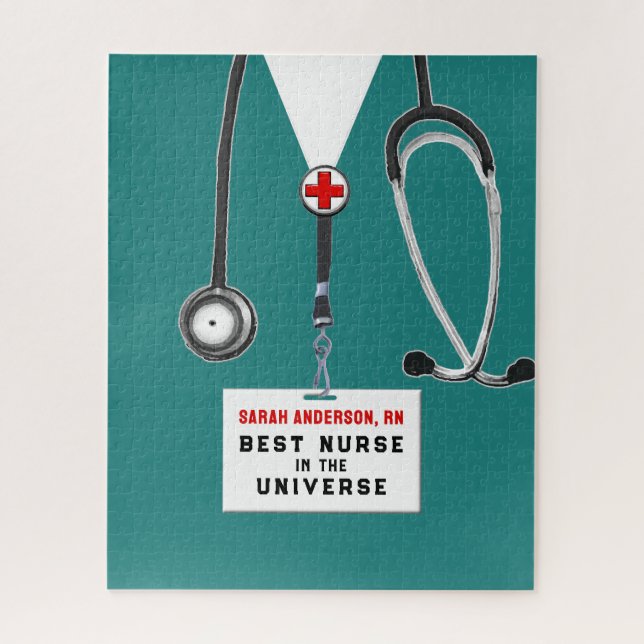 Rompecabezas personalizado para enfermera (Vertical)