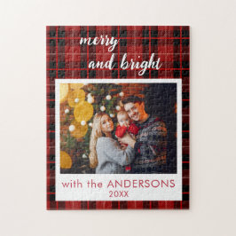 Rompecabezas personalizados de Navidad alegres y b