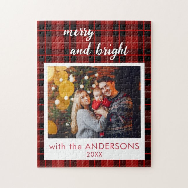 Rompecabezas personalizados de Navidad alegres y b (Vertical)