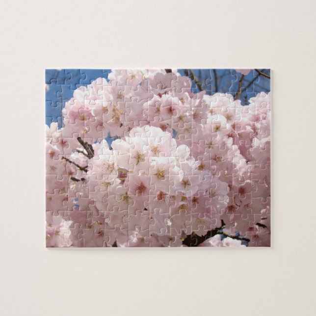 Rompecabezas Primavera de flores rosadas únicas (Horizontal)