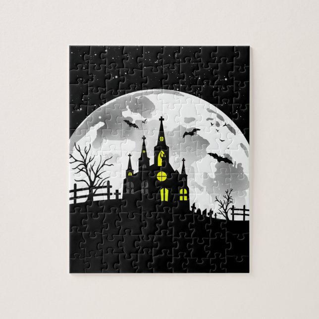 Rompecabezas psico de Halloween de la casa (Vertical)