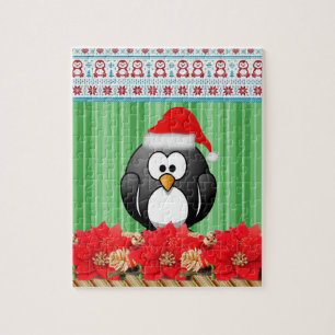 Rompecabezas Raya Verde, Pingüino Navidad