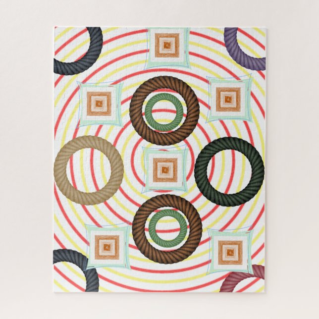 Rompecabezas Resumen de colores Circular (Vertical)