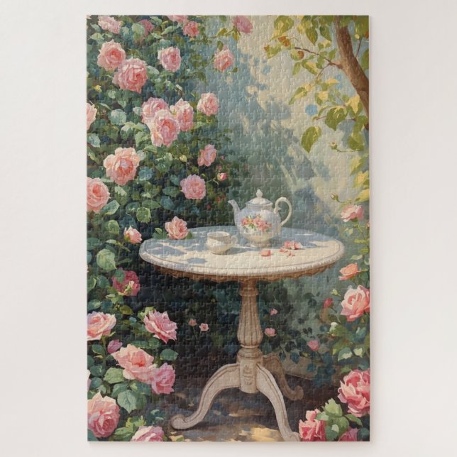 Rompecabezas Rincón de Lectura Floral (Vertical)