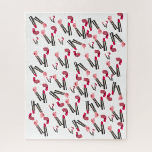 Rompecabezas rojo maquillaje