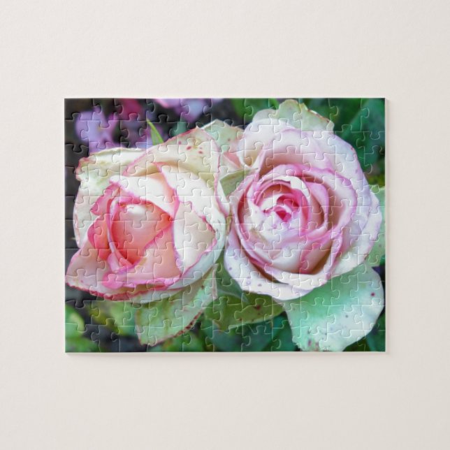 Rompecabezas rosa con caja de regalo (Horizontal)