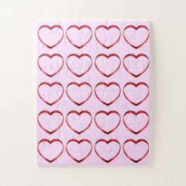 Rompecabezas rosa del corazón