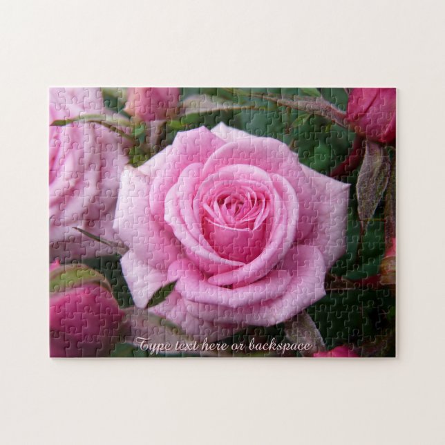 Rompecabezas Rosa Rompecabezas rosas Personalizada (Horizontal)