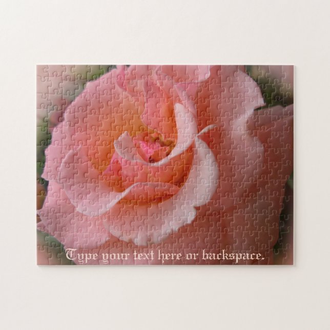 Rompecabezas Rosa silvestre Rosa de melocotón pers (Horizontal)