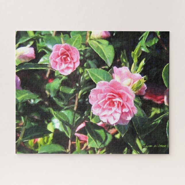 Rompecabezas rosado de la pintura de Digitaces de (Horizontal)