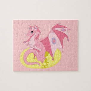 Rompecabezas rosado del Hatchling del dragón de