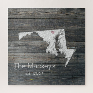 Rompecabezas Rústico del Estado de Maryland