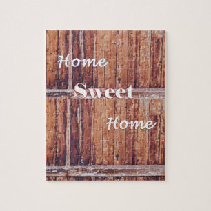 Rompecabezas Rústico Madera Hogar Dulce Hogar