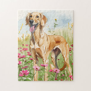 Rompecabezas – Saluki Acuarela Perro Regalo Jigsaw