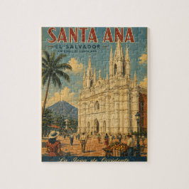 Rompecabezas  Santa Ana, El Salvador  Retro poster