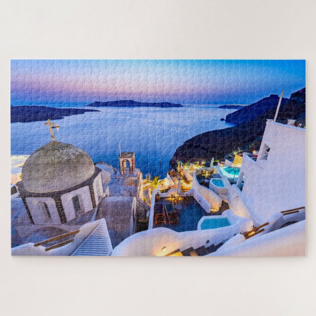 Rompecabezas Santorini Oia Grecia (Horizontal)