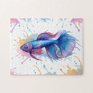 Rompecabezas - Serie acuarela: Betta Fish