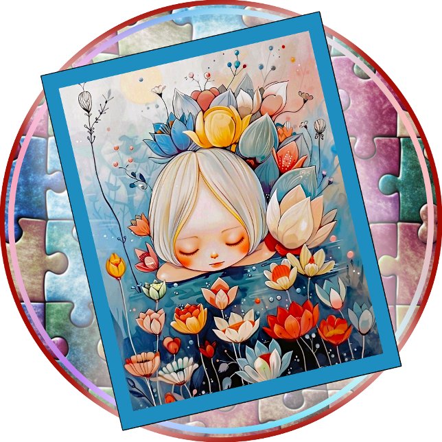 ROMPECABEZAS - Todas las Flores Bonitas (tamaño in (A Jigsaw Puzzle entitled "All the Pretty Flowers"'. Several sizes and piece count available.)