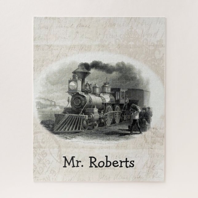 Rompecabezas Tren Vintage (Vertical)