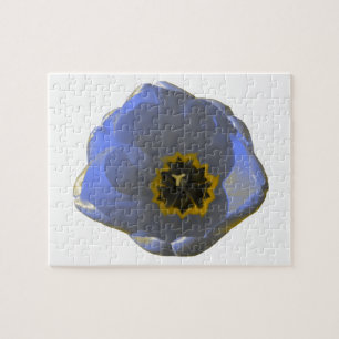 Rompecabezas tulipán azul y amarillo