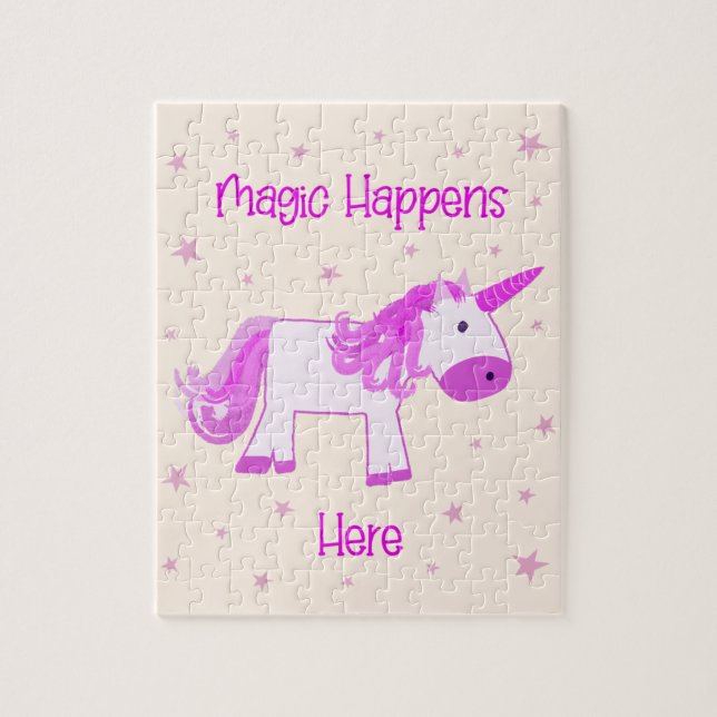 Rompecabezas Unicornio - La magia ocurre aquí (Vertical)