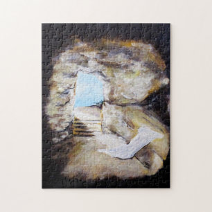 Rompecabezas vacío de la tumba del entierro