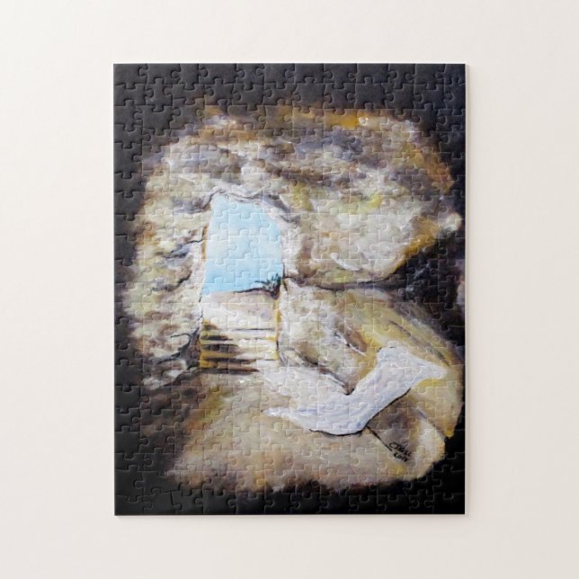 Rompecabezas vacío de la tumba del entierro (Vertical)