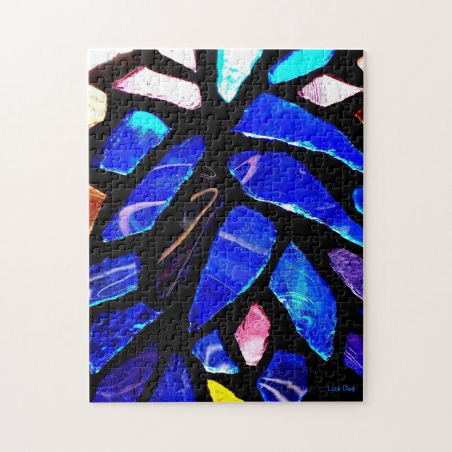 Rompecabezas 'Vidrio Azul' (Vertical)