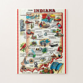 Rompecabezas Vintage Indiana Ilustrado 11x14