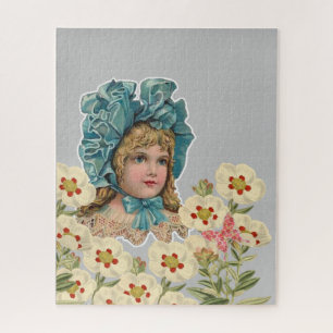 Rompecabezas Vintage Woman Floral