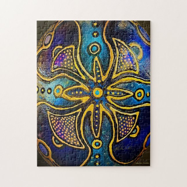 Rompecabezas Violeta Psicodélica De Julie Ann Stri (Vertical)