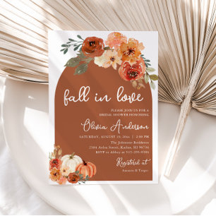 Romper calabaza cae en amor Invitación a ducha de 