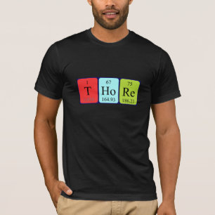 Romper camisa de nombre de tabla periódica