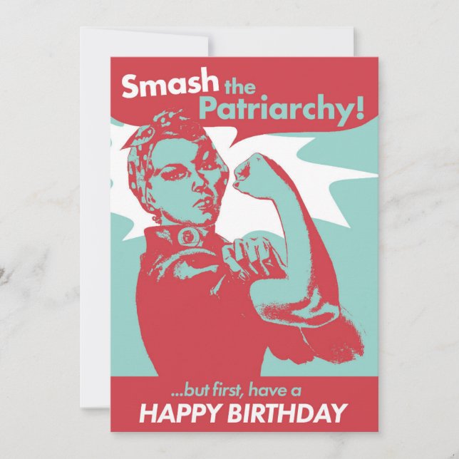 Romper la tarjeta de cumpleaños del patriarcado Ro (Anverso)