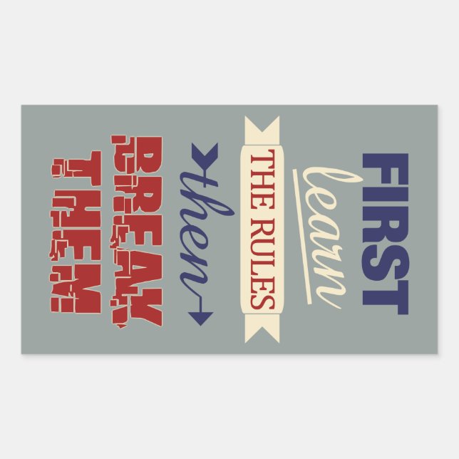 Romper reglas pegatinas (Anverso)