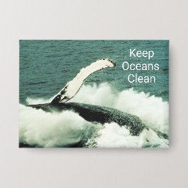 Rompiendo belleza ballena jorobada: botón