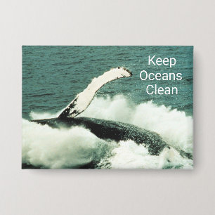 Rompiendo belleza ballena jorobada: botón