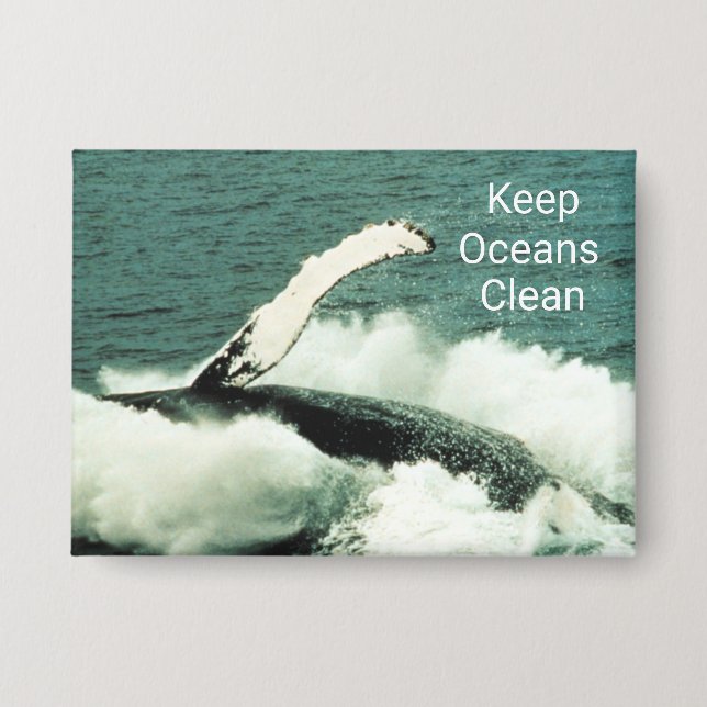 Rompiendo belleza ballena jorobada: botón (Anverso)