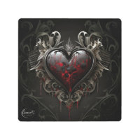 Rompiendo el amor gótico arte mural Metalizado