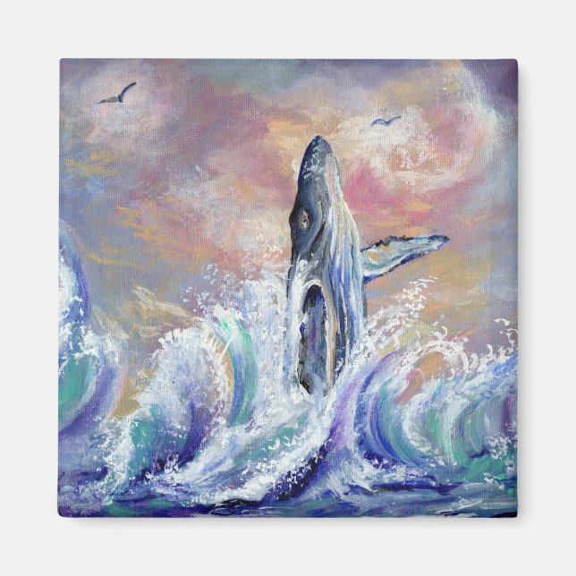 Rompiendo el imán de ballena jorobada de Hawái (Frente)