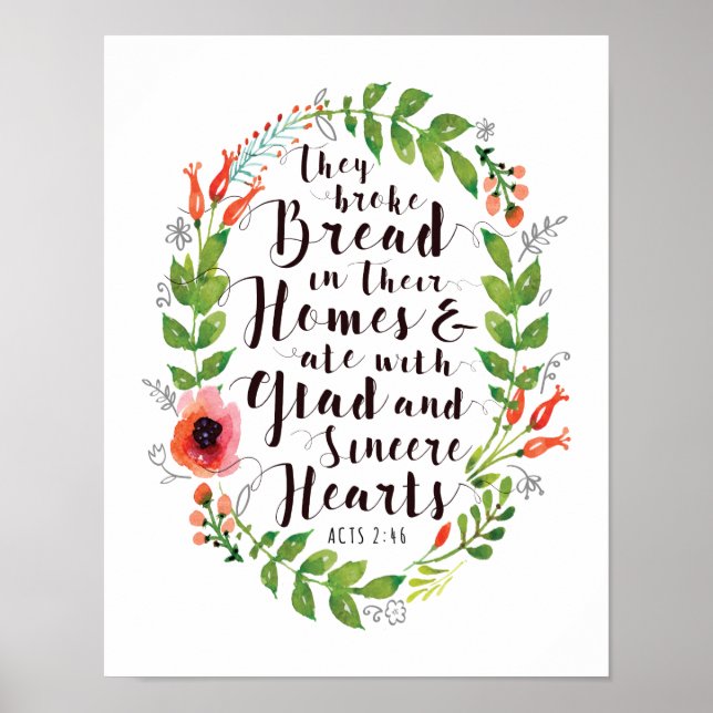 Rompieron pan en sus casas, arte impreso (Frente)