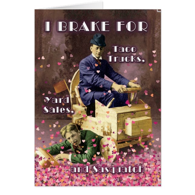 Rompo por Sasquatch y tu tarjeta de San Valentín (Frente)