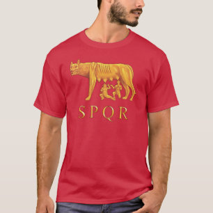 Romulus, Remus, y camiseta romanos del gráfico de