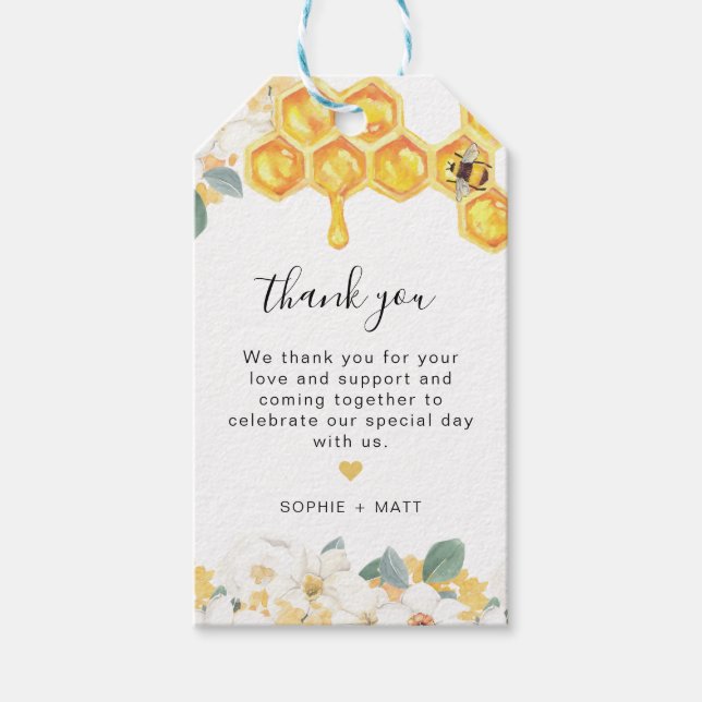 ROMY Floral Honey Bumble Bee Favorito Etiqueta (Anverso)