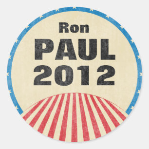 Ron Paul 2012 pegatinas redondos
